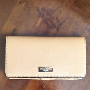 Henry Bendel Tan Wallet/Phone Holder, Like New Condition